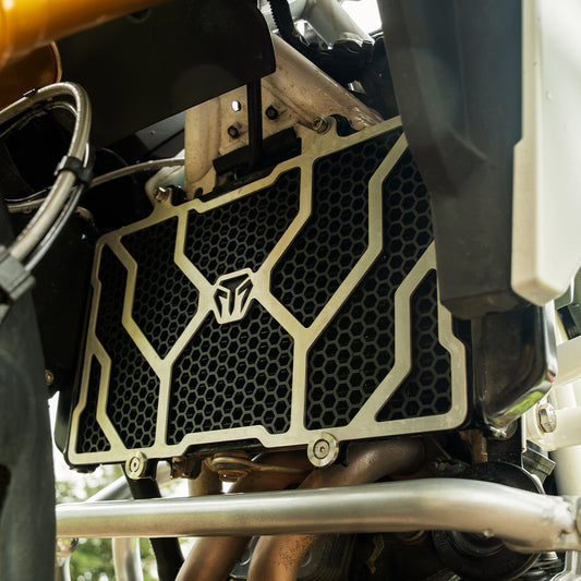 RADIATOR GUARD SPYDER ALUMINIUM + MS COMBO FOR BMW F450 GS