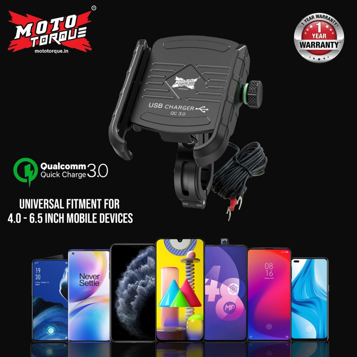 MOTO JAW - M8 3.0 FAST USB CHARGER